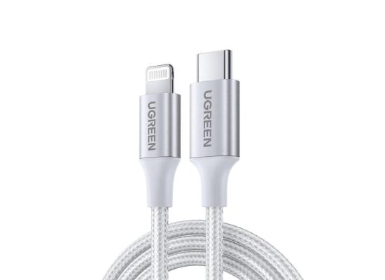 UGREEN US304 70523 Cable with USB-C/ Lightning Connectors MFi Certified 1m - Silver